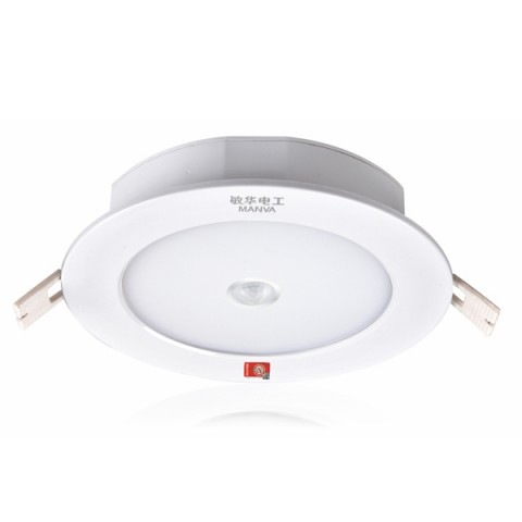 4寸M6037(红外人体感应)M-ZFJC-E7W6037集电集控磨砂罩筒灯